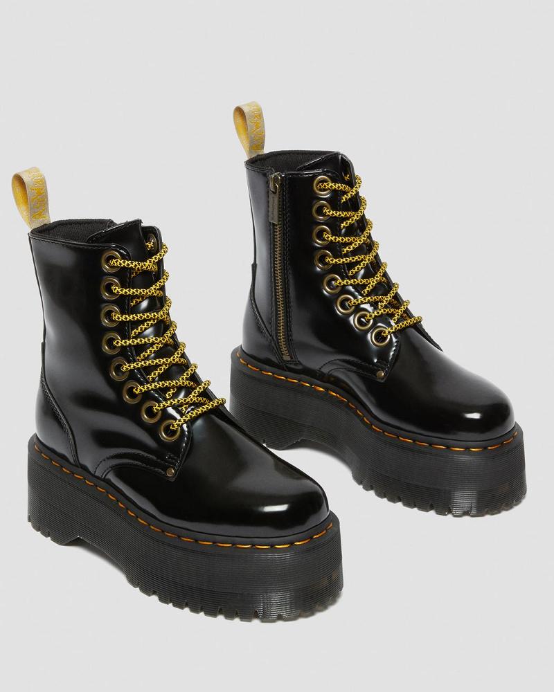 Women's Dr Martens Vegan Jadon Max Platform Boots Black | AU 263PJJ